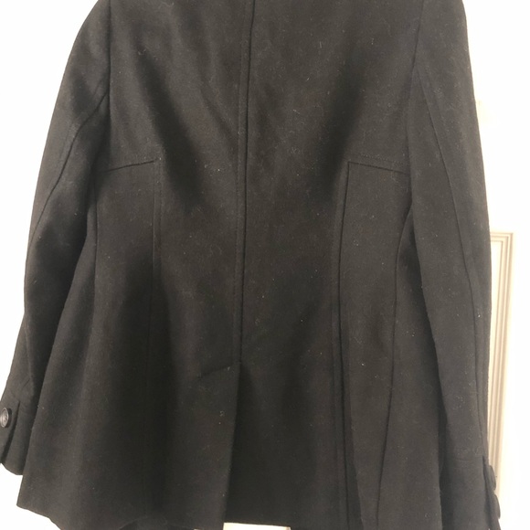 Wool Peacoat Women’s jacket VS Moda international sz Small Black Beautiful Warm - Picture 6 of 8